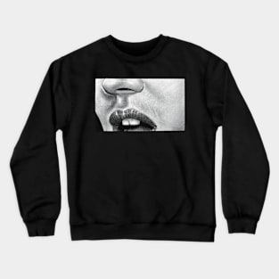 drawing insecurities mustache body positivity Crewneck Sweatshirt